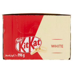 NESTLÉ KitKat White Wafer croccante avvolto da Cioccolato Bianco 24 snack da 41,5g