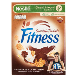 FITNESS CIOCCOLATO FONDENTE Cereali con frumento e avena integrali e fiocchi al cioccolato 375g