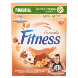 CEREALES FITNESS DE CHOCOLATE CON LECHE CON TRIGO INTEGRAL Y AVENA Y COPOS DE CHOCOLATE 375 G