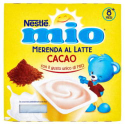 NESTLÉ MIO Merenda al Latte Cacao da 8 mesi 4 vasetti da 100 g