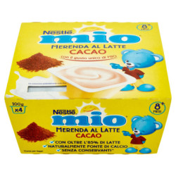 NESTLÉ MIO Merenda al Latte Cacao da 8 mesi 4 vasetti da 100 g