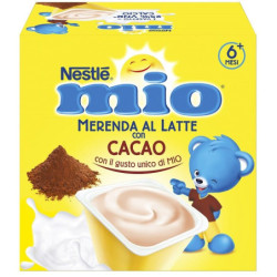 NESTLÉ MIO Merenda al Latte Cacao da 8 mesi 4 vasetti da 100 g