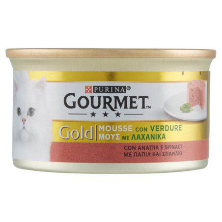 PURINA GOURMET GOLD MOUSSE MIT ENTE UND SPINAT 85 G