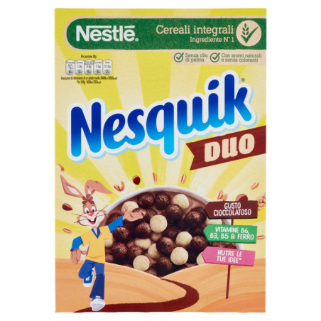 NESQUIK Duo Palline con cereali integrali, cacao e cioccolato bianco 325 g