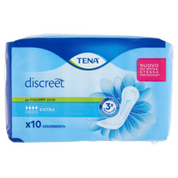 ASSORBENTE INCONTINENZA LEGGERA TENA DISCREET EXTRA 10 PEZZI