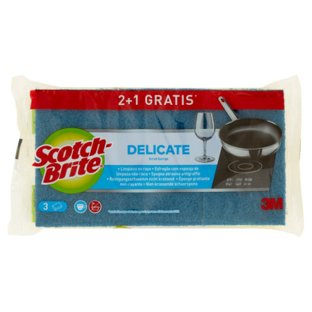 SCOTCH-BRITE DELICATE SCRUB SPONGE 3 PZ