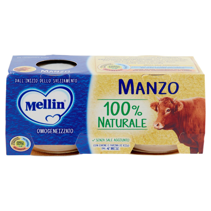 MELLIN OMOGENEIZZATO MANZO 2 X 80 G