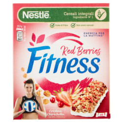 BARRA DE CEREALES FITNESS FRUTOS ROJOS CON TRIGO INTEGRAL Y FRUTOS ROJOS 6 UNIDADES