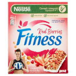 FITNESS FRUTTI ROSSI Barretta di cereali con frumento integrale e frutti rossi 6 pezzi