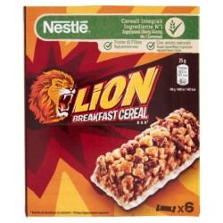 LION Barrette ai cereali integrali con cioccolato e caramello 6 snack da 25 g