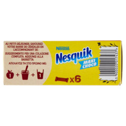 NESQUIK BARRITAS DE CEREAL MAXI CHOCO CON CHOCOLATE CON LECHE 6 SNACKS DE 25 G