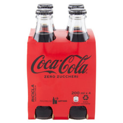 COCA-COLA ZERO ZUCCHERI 200 ML X 4 (VETRO)