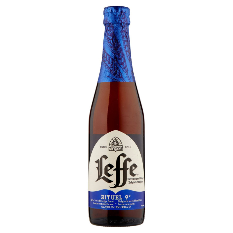 LEFFE RITUEL 9° Birra bionda belga d'abbazia doppio malto bottiglia 33cl