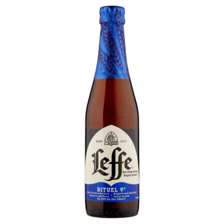 LEFFE RITUEL 9° Birra bionda belga d'abbazia doppio malto bottiglia 33cl