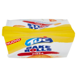 TUC BAKE ROLLS, DÜNNE UND KNUSPRIGE BROTCHIPS MIT PIZZA-GESCHMACK 150 G