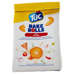 TUC BAKE ROLLS, CHIPS DE PAN SABOR PIZZA DELGADOS Y CRUJIENTES 150 G