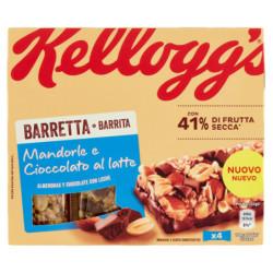 Kellogg's Barretta Mandorle e Cioccolato al latte 4 x 32 g