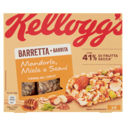 Kellogg's Barretta Mandorle, Miele e Semi 4 x 32 g