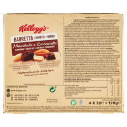 KELLOGG'S ALMOND AND CHOCOLATE BAR 4 X 32 G