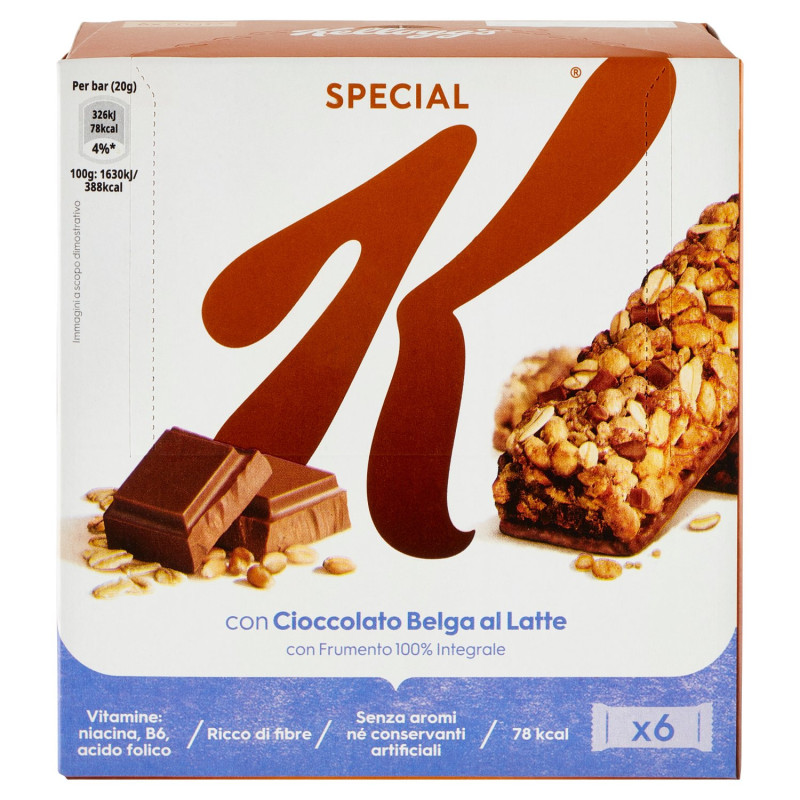 KELLOGG'S SPECIAL K MIT BELGISCHER MILCHSCHOKOLADE 6 X 20 G