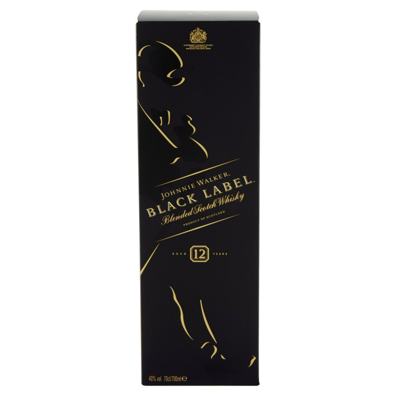 JOHNNIE WALKER BLACK LABEL BLENDED SCOTCH WHISKY 700 ML