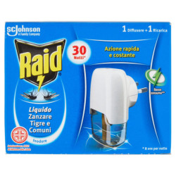 RAID ELECTRIC LIQUID BASIC AND REFILL, 30 NIGHTS, ODORLESS