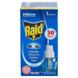 Raid Liquido Elettrico Ricarica, 30 Notti, Inodore, 21 ml