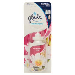 RECAMBIO GLADE SENSE&SPRAY, PERFUMADOR DE AMBIENTE, FRAGANCIAS ZEN RELAJANTES, VAINILLA Y LIRIO, 18ML