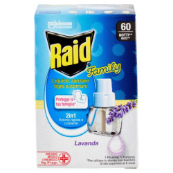 RAID LIQUIDO FAMILY RICARICA, 60 NOTTI, LAVANDA, 36 ML