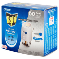 Raid Liquido Elettrico Protezione+ Base e Ricarica, 60 Notti, Inodore