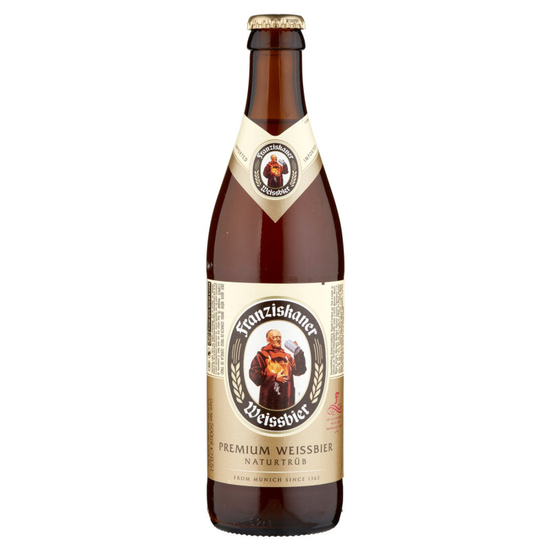 FRANZISKANER PREMIUM BAYERISCHES WEISSE BIER 5% ALKOHOL FLASCHE 500ML