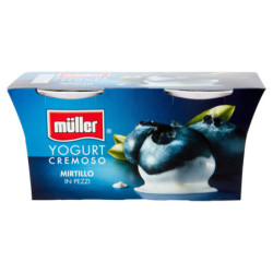 MÜLLER YOGURT CREMOSO MIRTILLO IN PEZZI 2 X 125 G