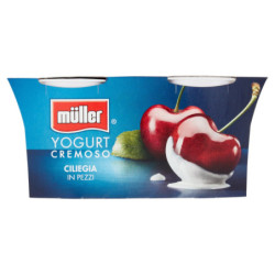 MÜLLER YOGUR CREMOSO DE CEREZAS EN TROZOS 2 X 125 G