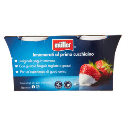 MÜLLER YOGUR CREMOSO DE FRESA TROZOS 2 X 125 G