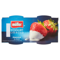 MÜLLER YOGURT CREMOSO FRAGOLA IN PEZZI 2 X 125 G