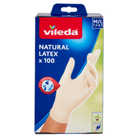 Vileda Multilatex 100 Guanti usa&getta in lattice naturale, taglia M/L