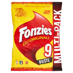 FONZIES THE ORIGINAL CHEESE CORN CRICKLES MULTIPACK 9 BEUTEL – 211,5G