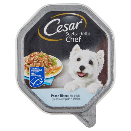 CESAR CHEF'S CHOICE MIT WEISSEM FISCH, GEMÜSE UND BRAUNEM REIS 150 G