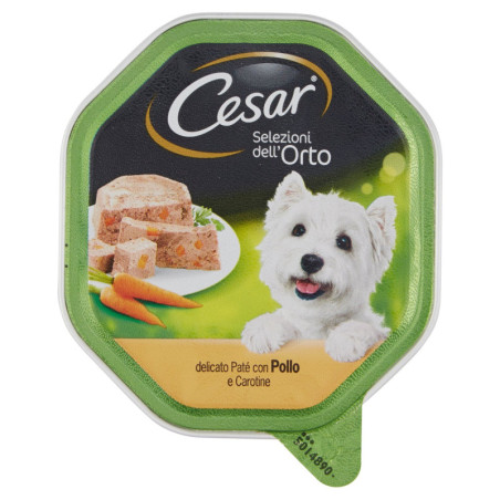 CESAR SELEZIONI DELL'ORTO ALIMENTACIÓN HÚMEDA PARA PERROS EN BANDEJA CON POLLO, ZANAHORIA Y HIERBAS DE PROVENZA 150 G