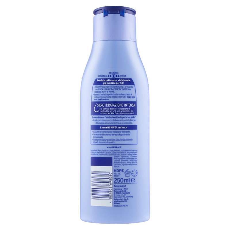 NIVEA CREMA CORPO VELLUTANTE PELLE SECCA 250 ML