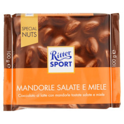 RITTER SPORT SPECIAL NUTS SALTED ALMONDS AND HONEY 100 G