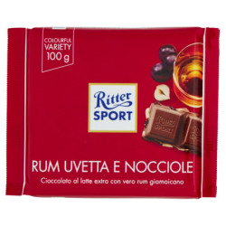 RITTER SPORT RON PASAS Y AVELLANAS 100 G