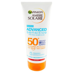 GARNIER AMBRE SOLAIRE CREMA PROTEZIONE SOLARE ADVANCED SENSITIVE, PELLI CHIARE E SENSIBILI, IP50+