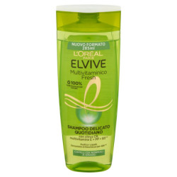 L'ORÉAL PARIS SHAMPOO ELVIVE MULTIVITAMINICO FRESH, AZIONE VITALIZZANTE PER TUTTI I CAPELLI, 285 ML