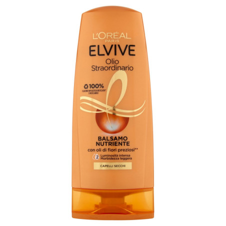 L'ORÉAL PARIS BALSAMO ELVIVE OLIO STRAORDINARIO, AZIONE NUTRIENTE PER CAPELLI SECCHI, 200 ML