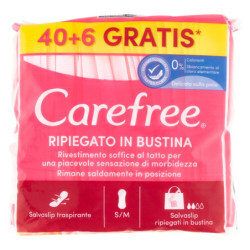 CAREFREE RIPIEGATO IN BUSTINA SALVASLIP TRASPIRANTE 40+6 PZ