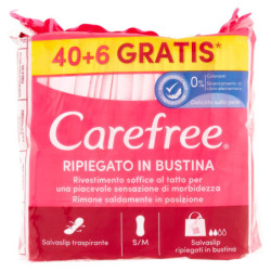 CAREFREE RIPIEGATO IN BUSTINA SALVASLIP TRASPIRANTE 40+6 PZ