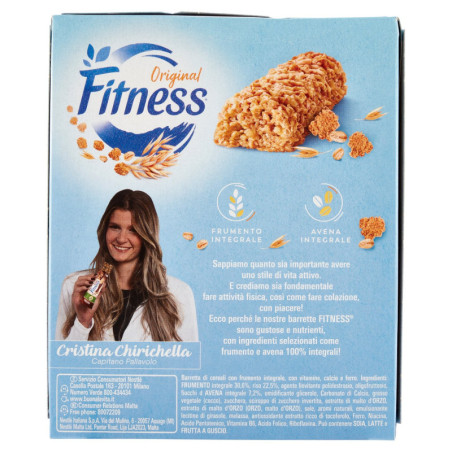 FITNESS ORIGINAL MÜSSERIEGEL MIT VOLLWEIZEN, VITAMINEN, KALZIUM UND EISEN 6 STÜCK