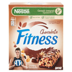 BARRITAS DE CEREAL DE CHOCOLATE FITNESS CON TRIGO, AVENA ENTERA Y CHOCOLATE 6 UNIDADES DE 23,5G