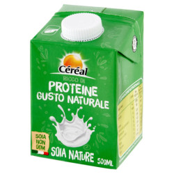 CÉRÉAL, BEBIDA DE SOJA NATURAL SIN OGM, RICA EN PROTEÍNAS, 2% DE GRASA, SIN GLUTEN - 500 ML